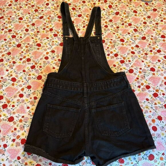 Madewell Adirondack Short Overalls in Washed Black - Picture 8 of 8